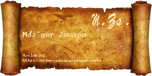 Móger Zsuzsa névjegykártya